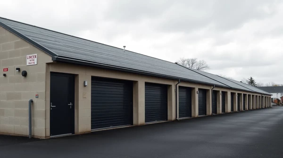 Prefabricated concrete garage with a newly recovered flat roof