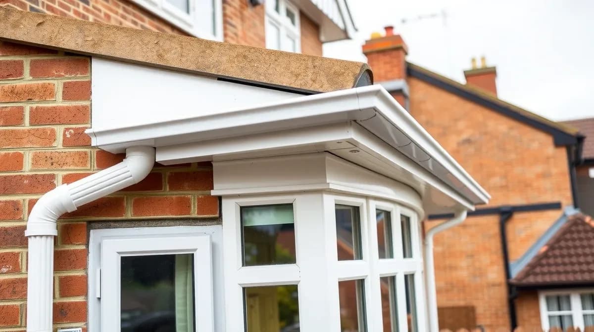 New uPVC fascias, soffits and guttering on an estate house